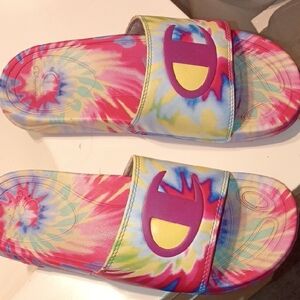 Champion Multicolor Tie-Dye Slide Sandals